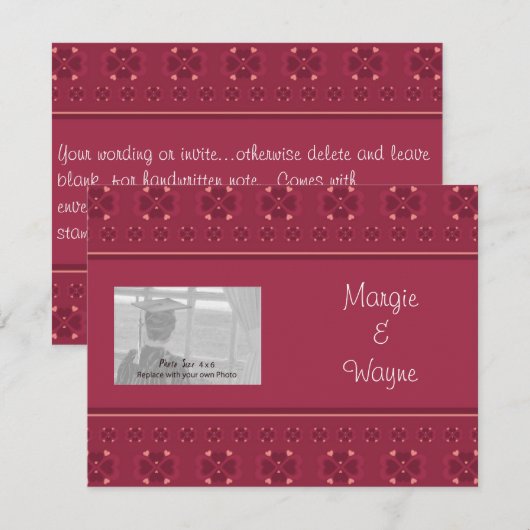 Fotokaarten met enveloppen kaart (Voorkant / Achterkant)