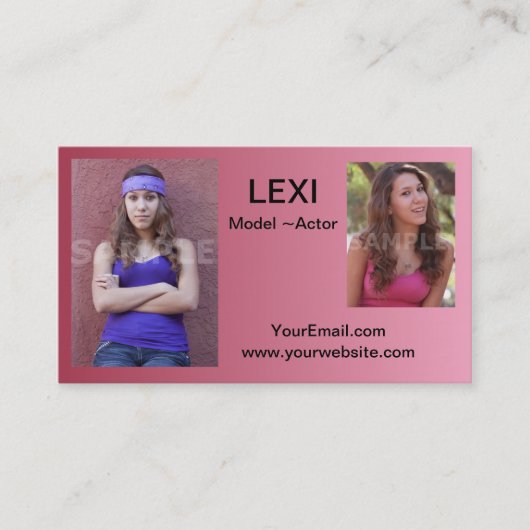 Fotokaarten voor Actor Visitekaartjes (Voorkant)