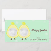 Fotokaarten voor baby Chick Easter Feestdagenkaart (Voorkant / Achterkant)
