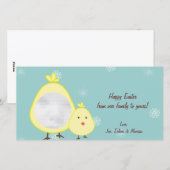Fotokaarten voor baby Chick Easter Feestdagenkaart (Voorkant / Achterkant)