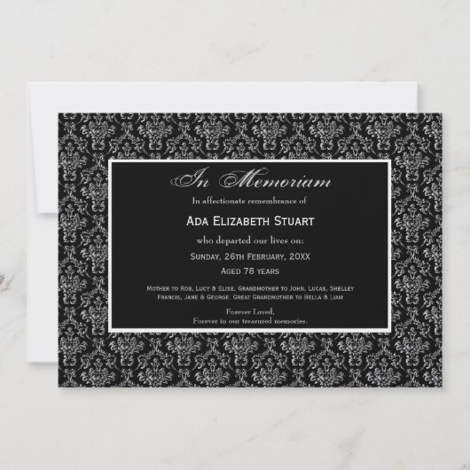 Fotokaarten voor begrafenisherinnering kaart (Achterkant)