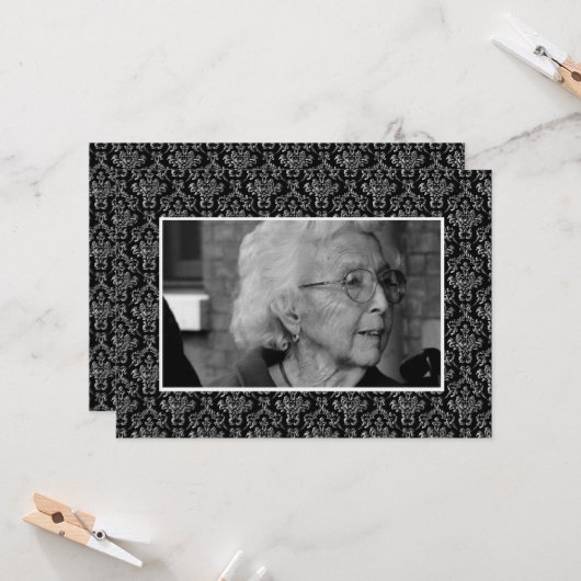 Fotokaarten voor begrafenisherinnering kaart (Voorkant / Achterkant in situ)