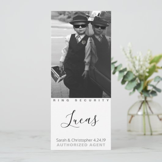 Fotokaarten voor beste Ring Bearer Ever Save The Date (Staand voorkant)