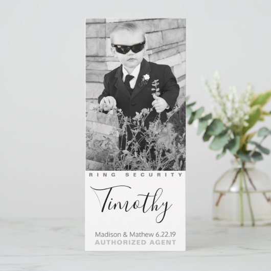 Fotokaarten voor beste Ring Bearer Ever Save The Date (Staand voorkant)