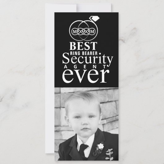 Fotokaarten voor beste Ring Bearer Ever Save The Date (Achterkant)