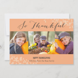 Fotokaarten voor dankbare Thanksgiving Feestdagenkaart