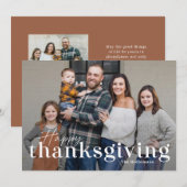 Fotokaarten voor Elegant Mix Thanksgiving Feestdagenkaart (Voorkant / Achterkant)