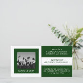 Fotokaarten voor groen en wit Afstuderen (Staand voorkant)