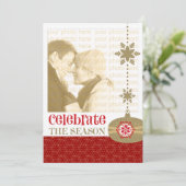 Fotokaarten voor hedendaagse Kerstmis, 5 x 7 Feestdagenkaart (Staand voorkant)