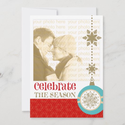 Fotokaarten voor hedendaagse Kerstmis, 5 x 7 Feestdagenkaart (Voorkant)
