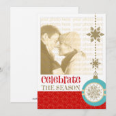 Fotokaarten voor hedendaagse Kerstmis, 5 x 7 Feestdagenkaart (Voorkant / Achterkant)