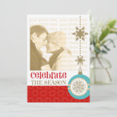 Fotokaarten voor hedendaagse Kerstmis, 5 x 7 Feestdagenkaart (Staand voorkant)