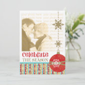 Fotokaarten voor hedendaagse Kerstmis, 5 x 7 Feestdagenkaart (Staand voorkant)