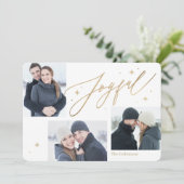 Fotokaarten voor Joyful Times 3 Foto Holiday Feestdagenkaart (Staand voorkant)