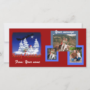 Fotokaarten voor kerstmis, aanpasbaar feestdagenkaart