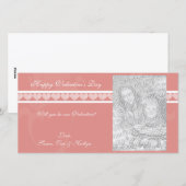 Fotokaarten voor roze Valentijn Feestdagenkaart (Voorkant / Achterkant)