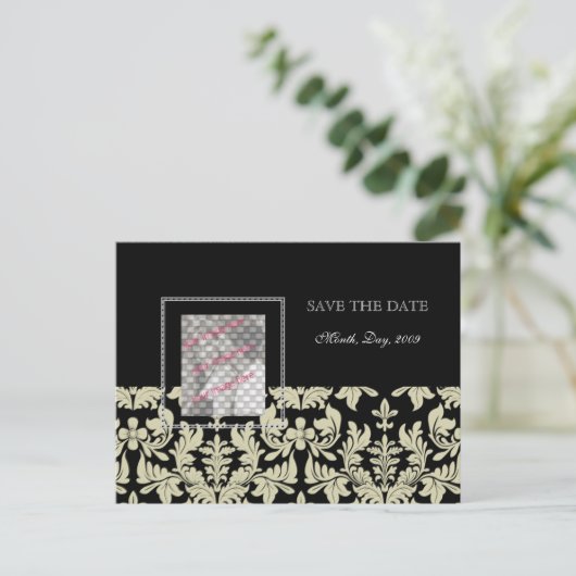 Fotokaarten, Zwart Wit slaan de datum briefkaarten (Staand voorkant)