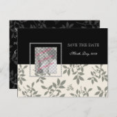 Fotokaarten, Zwart Wit slaan de datum briefkaarten (Voorkant / Achterkant)