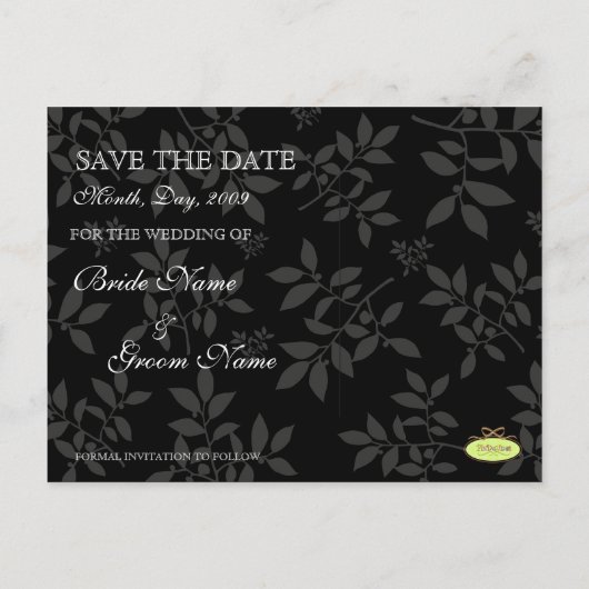 Fotokaarten, Zwart Wit slaan de datum briefkaarten (Achterkant)