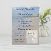 Fotokaarthuwelijk Aankondiging  strand (Staand voorkant)