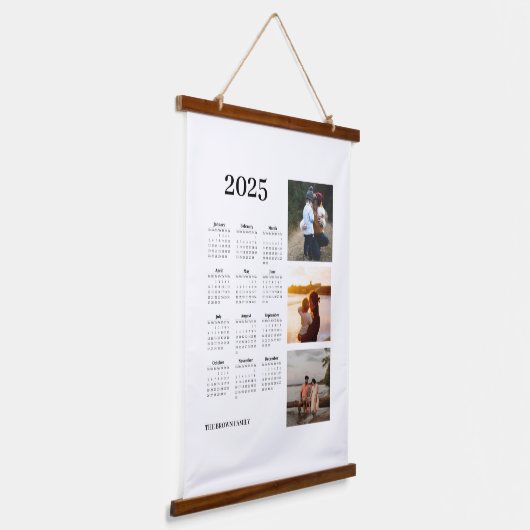 Fotokalender 2025 hangend wandkleed (Gebogen)