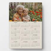 Fotokalender 2025 met stand Volle jaar Beige Fotoplaat (voorkant)
