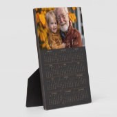 Fotokalender 2025 met standaard volledig jaar zwar fotoplaat (Zijkant)