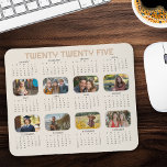 Fotokalender 2025 Volledig jaar Beige Mousepad Muismat<br><div class="desc">Fotokalender 2025 met 8 afbeeldingen. Neutraal beige kleurenpalet met volledige jaarkalender voor Twenty Five. Zie mijn gepersonaliseerde agenda collectie voor meer design.</div>