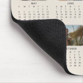 Fotokalender 2025 Volledig jaar Beige Mousepad Muismat (Hoek)