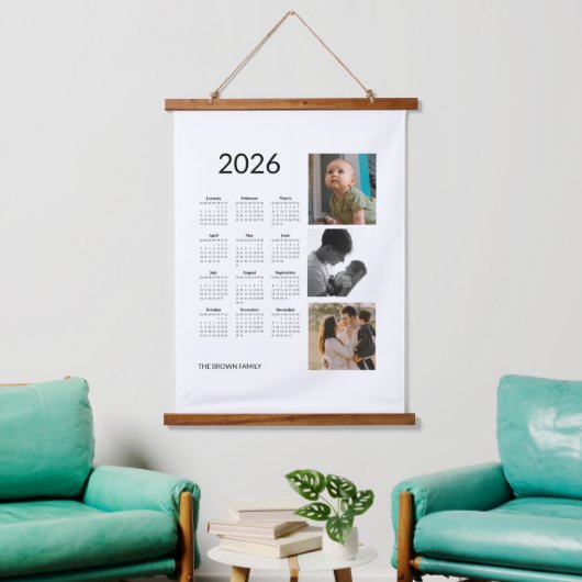 Fotokalender 2026 hangend wandkleed (Woonkamer)
