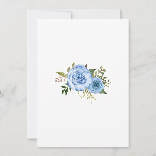 Fotokalender behalve datum Blauwe bruiloft Kaart (Achterkant)