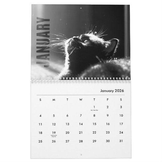 Fotokalender, bewerkbare kalender (Jan 2026)