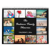 Fotokalender, bewerkbare zwarte kalender (Hoes)