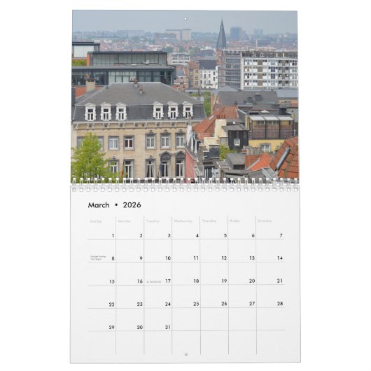 Fotokalender Brussel 2026 Kalender (Mar 2026)