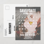 Fotokalender datum opslaan modern briefkaart (Voorkant / Achterkant)