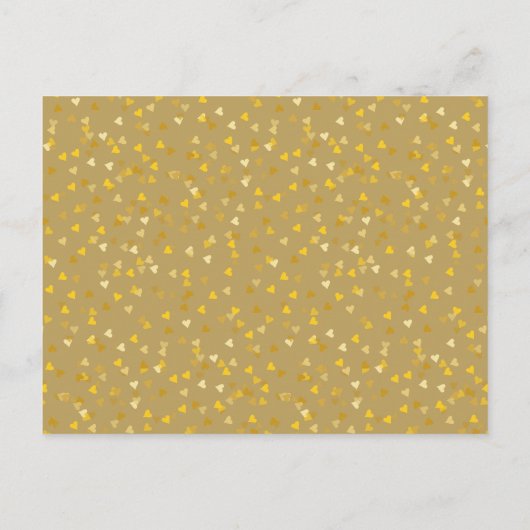 Fotokalender Gold Hearts Confetti Bewaar de datum Aankondigingskaart (Achterkant)