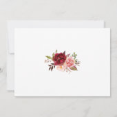 Fotokalender met datum marsala bruiloft kaart (Achterkant)