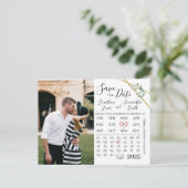 Fotokalender met de Griekse trouwdag Briefkaart (Staand voorkant)