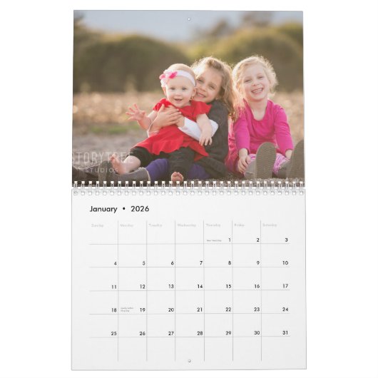Fotokalender met prettige kerstdagen met familie kalender (Jan 2026)