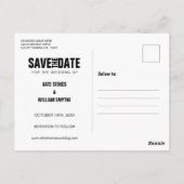 Fotokalender Modern Goud Hart Bewaar de Datum Briefkaart (Achterkant)