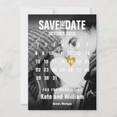 Fotokalender Modern Goud Hart Sla de datum op Kaart (Voorkant)