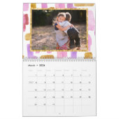 Fotokalender roze en goud kalender (Mar 2026)