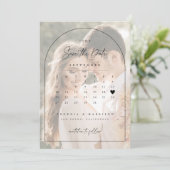 Fotokalender Save The Date Trouwboogkaart (Staand voorkant)