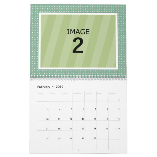 Fotokalender Sjabloon Custom Family Afbeelding Kalender (Feb 2019)