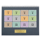 Fotokalender Sjabloon Custom Family Afbeelding Kalender (Hoes)