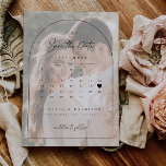 Fotokalender Sla de datum op Bruiloft Arch Kaart<br><div class="desc">Deze minimale en moderne save the date bruiloft aankondiging fotokaart is de perfecte manier om uw vrienden en familie te informeren over uw aanstaande bruiloft. Om het hart naar je trouwdatum te verplaatsen,  selecteer je de knop 'bewerken met ontwerpgereedschap' of stuur je een bericht voor hulp.</div>