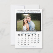Fotokalender Stusty Blue Wedding Save Our Date Kaart (Voorkant)