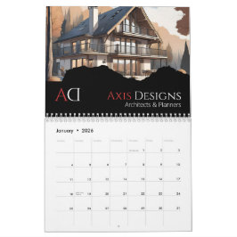 Fotokalender van architect | Blauwdrukontwerp Kalender