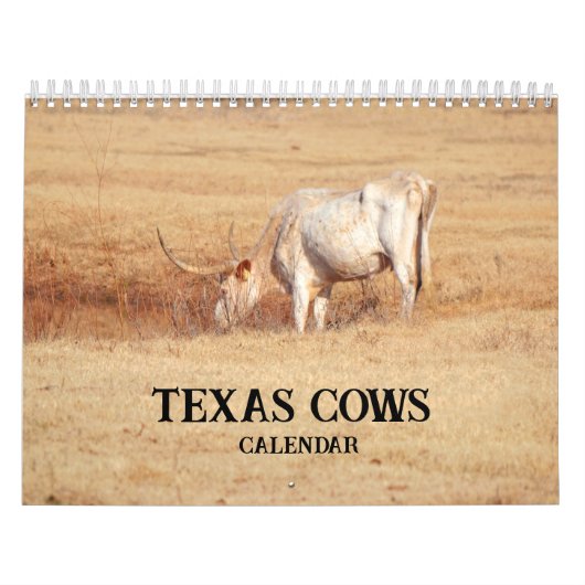 Fotokalender voor Koeien in Texas Kalender (Hoes)