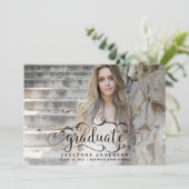 Fotokalligrafie Afstuderen Aankondiging (Staand voorkant)